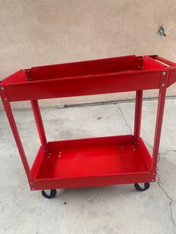 Red Steel Utility Cart