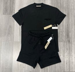 SS22 Stretch Limo Black T-Shirt & Shorts Set Size Small