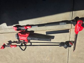 Craftsman V20 Brushless RP Leaf Blower, String Trimmer, and Pole Hedge Trimmer Set