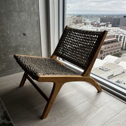 Woven Wood Accent Chair