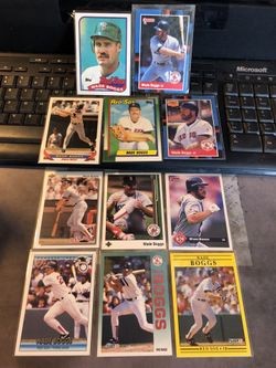 Wade Boggs assorted baseball cards. 3$ for all shown.
