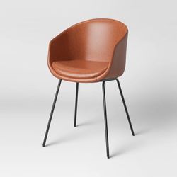 Mossman Faux Leather Tub Dining Chair Brown - Project 62™