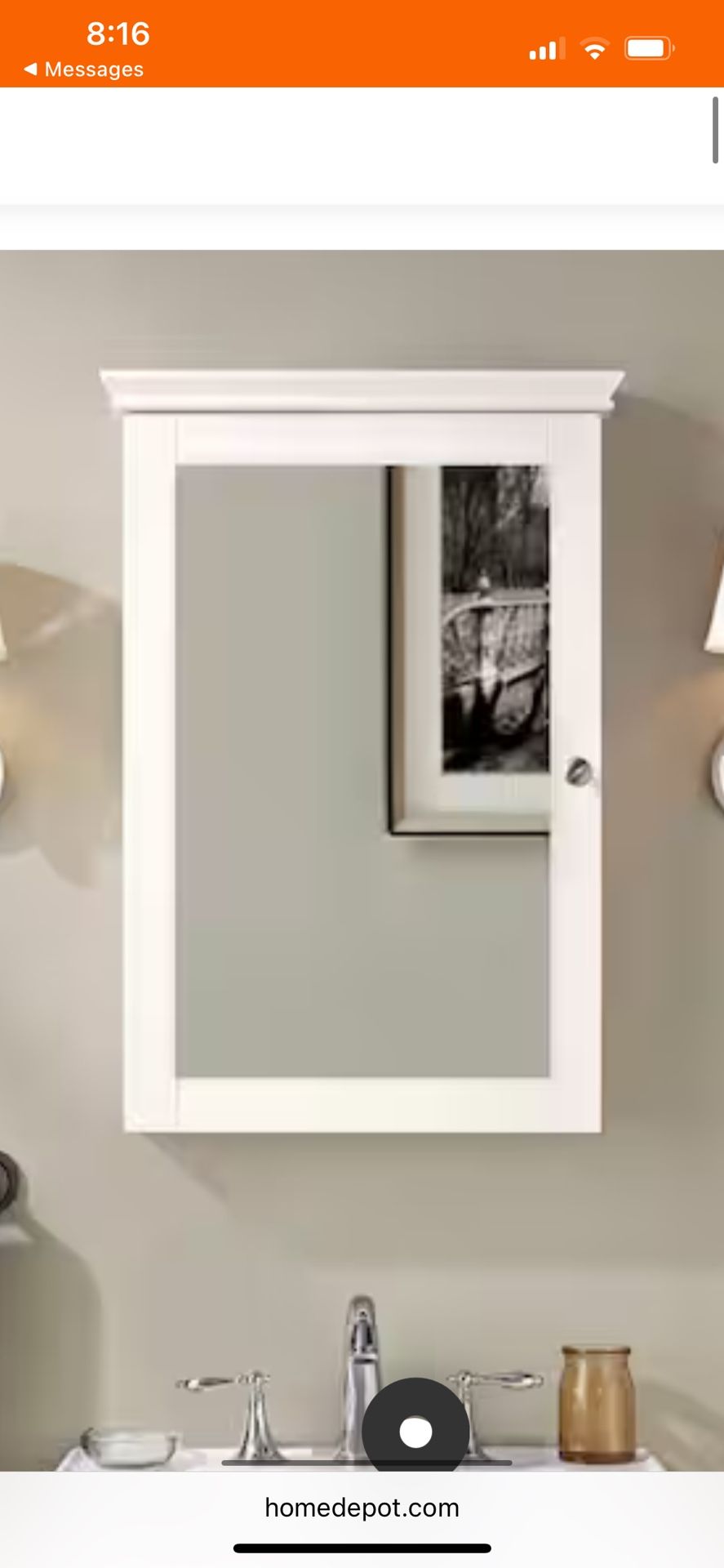 Lydia 19.25 in. W x 28 in. H x 5.25 in. D Surface Mount Medicine Cabinet in White