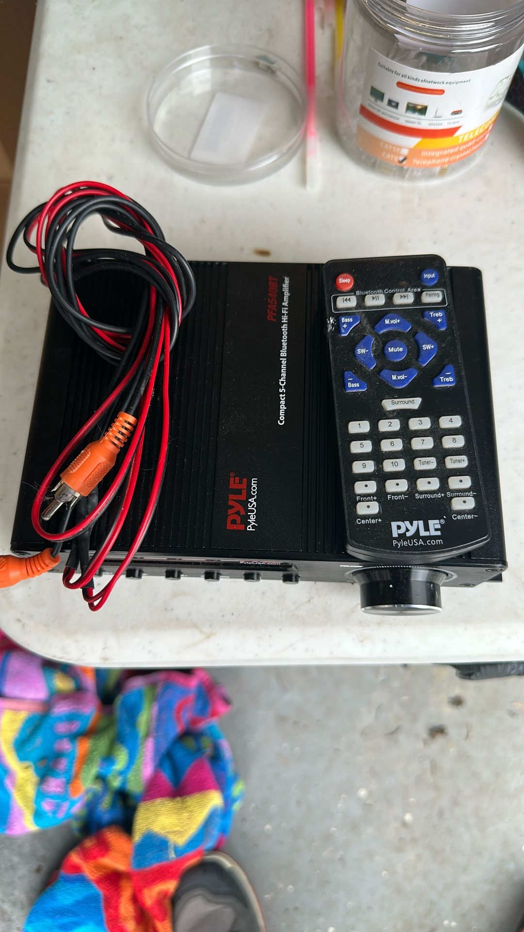 Pyle PFA540BT Compact 5 Channel Bluetooth amplifier 5.1