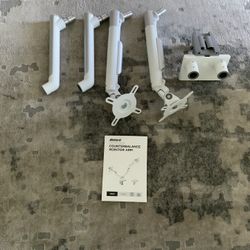 Inland Dual Spring Assisted Monitor Arms- Silver