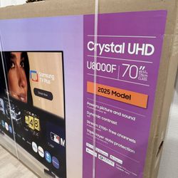 SAMSUNG 70” SMART TV 4K CRYSTAL UHD 2025 MODEL! NEW IN BOX! PEICE FIRM! DELIVERY AVAILABLE!