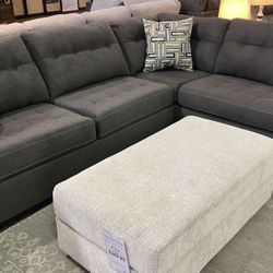Pasadena Gray L Shaped Sectional Sofa With Chaise /P