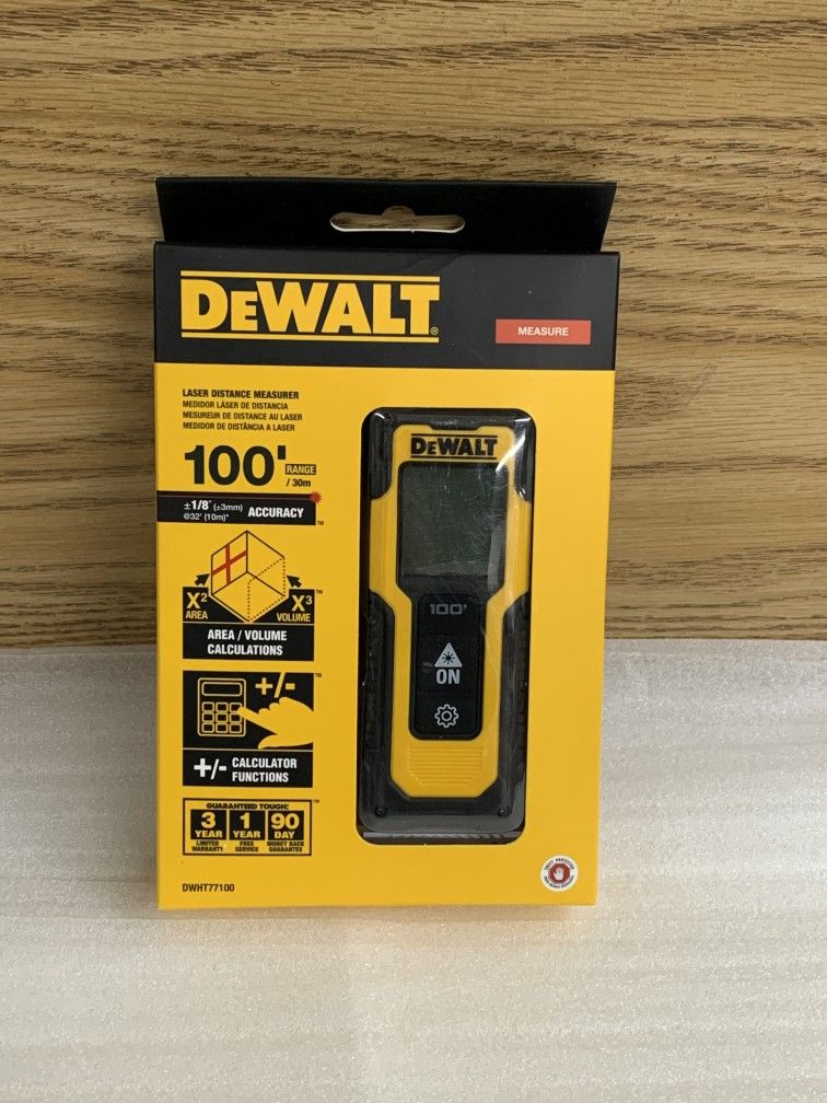 Dewalt DWHT77 W 00 100ft Laser Distance Measurer 100'/30M