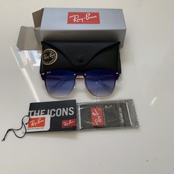 Ray-Ban Clubmaster Sunglasses Blue/Gold