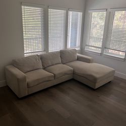 L Shaped Oatmeal Sofa 