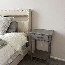 Two - barely used- bedside tables for sale