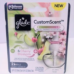 Glade custom scent melon and cherry blossom refills