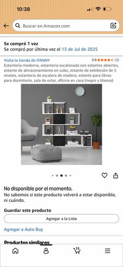 IFANNY Modern 5-Tier Step Bookshelf