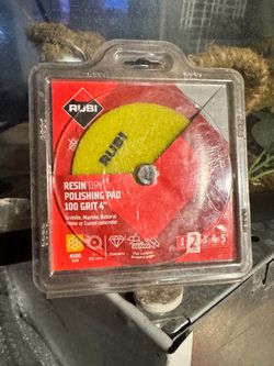 Rubi Resin Dry Polishing Pad 100 Grit 4"