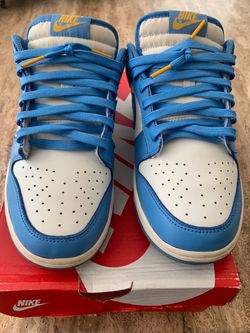 Nike Dunk High Blue White Gold Sneakers