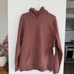 NEW: Vuori Men's XL Seaside Pullover Hoodie Sable Brown