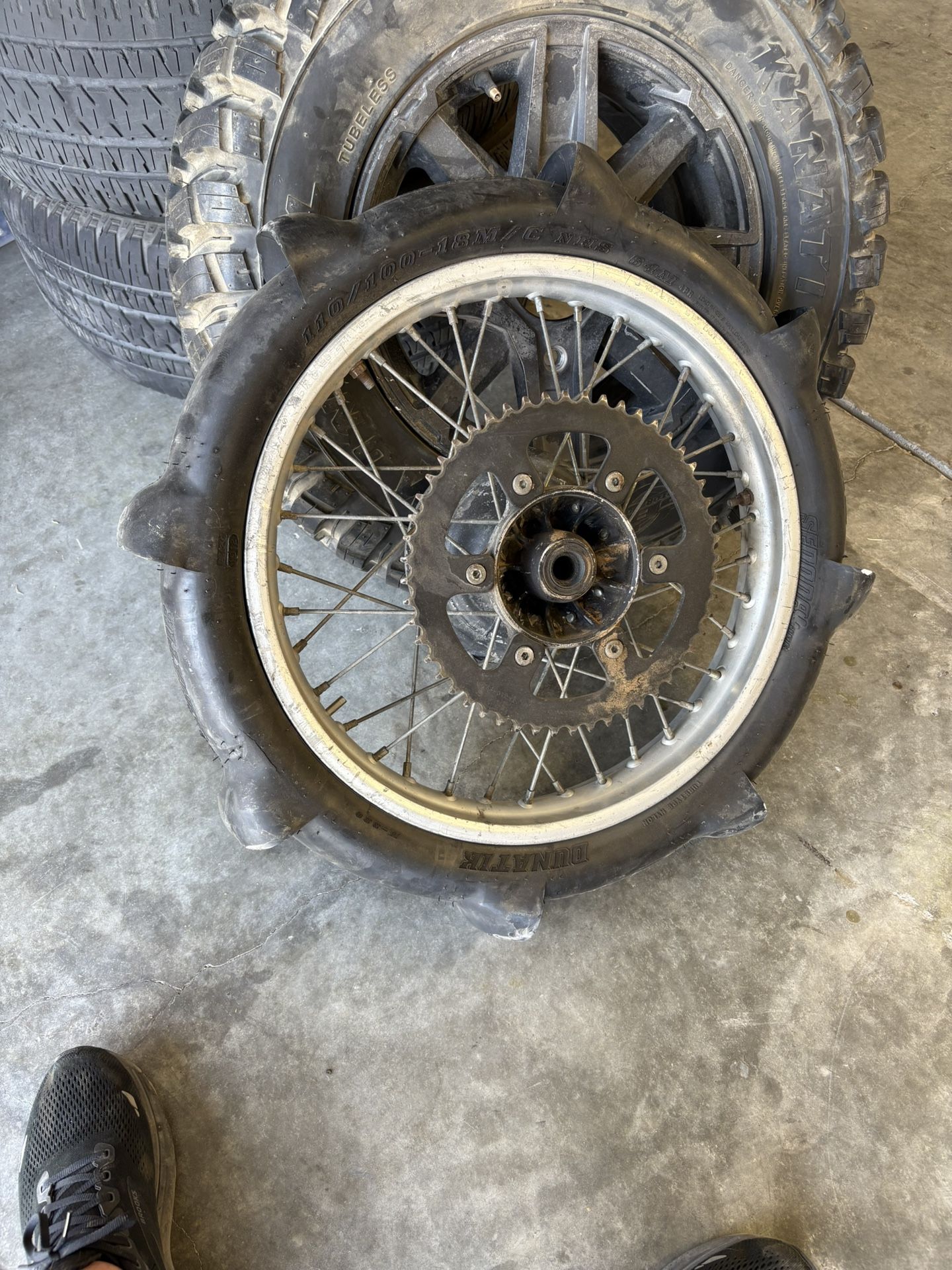 Rear wheel for an older Honda dirtbike