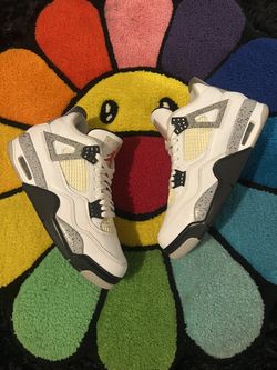 white cement jordan 4s