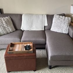 Grey reversible sofa/sectional