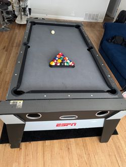 Pool table / air hockey combo