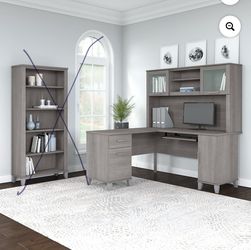 🔥 Supply won’t last L Shape Desk with Hutch