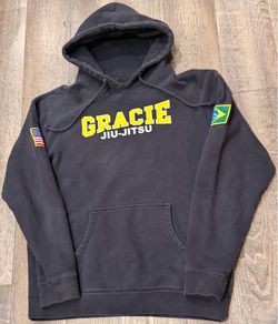 Vintage Gracie Jiu Jitsu Hoodie size Large