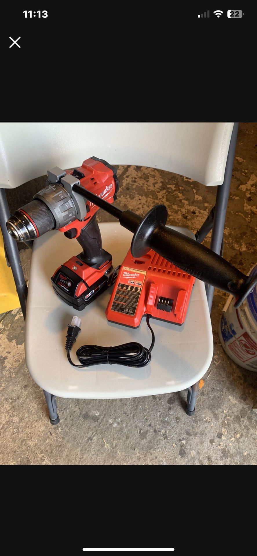 Like New Milwaukee Hammer Drill Battery And Charger 