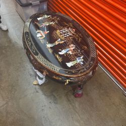 Asian-style black lacquered coffee table