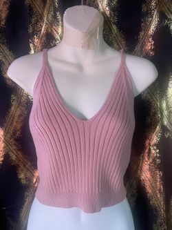 IRIS pink knit crop top