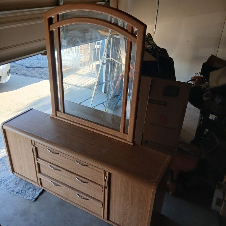 Bedroom Dresser W/ Vanity Mirror