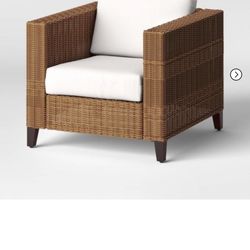 Brookfield Steel Wicker Club Chair With Cushions - Threshold Patio Chair