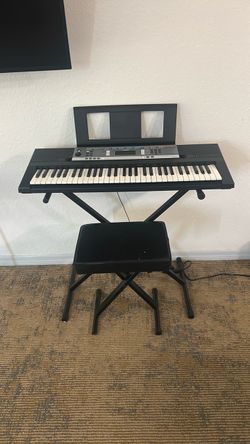 Yamaha YPT-240 Keyboard Bundle with Stand & Bench Electronic Keyboard with Stand and Bench