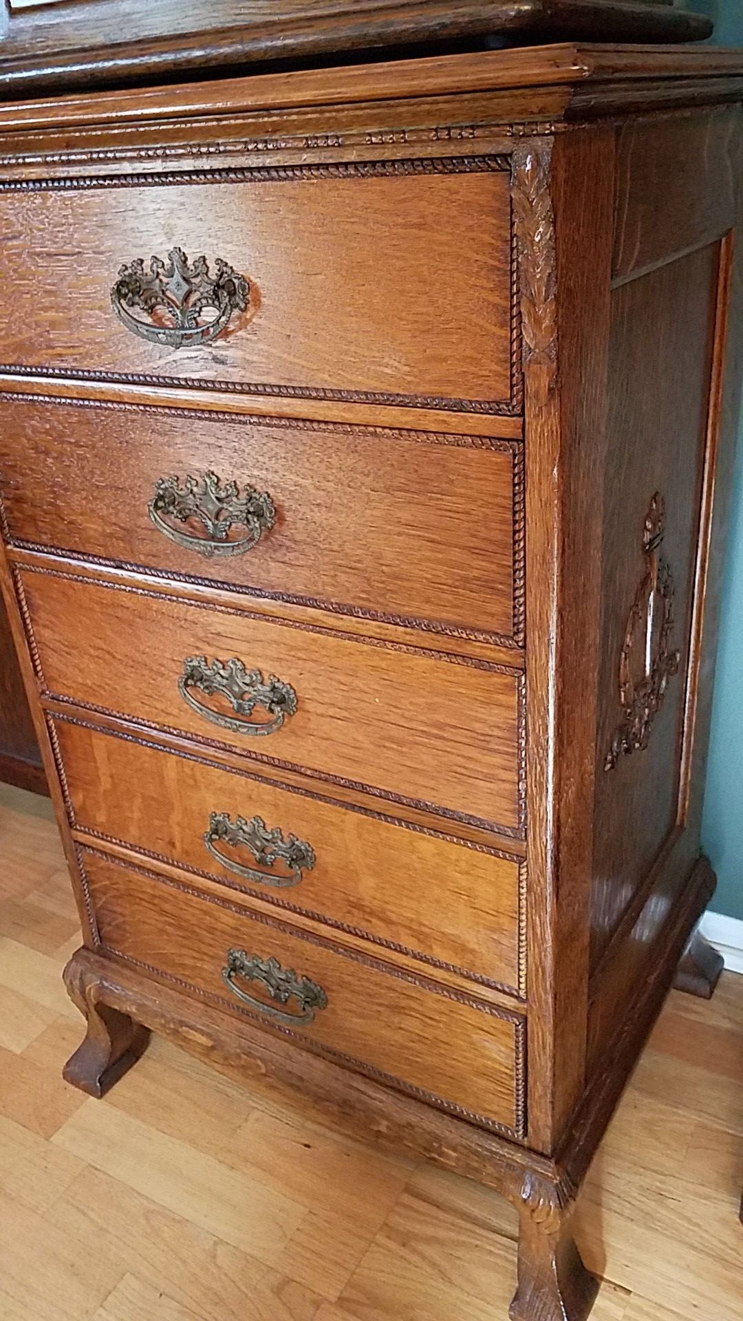 Antique rare phonograph cylinder cabinet