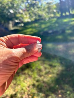 Vintage Moonstone Silver Ring – Oval Cabochon – Unique Triple-Band Design