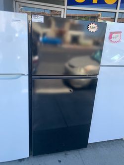 Black Top-Freezer Refrigerator**