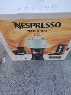 Nespresso Virtuo Next in Mint + 2 free mugs. New