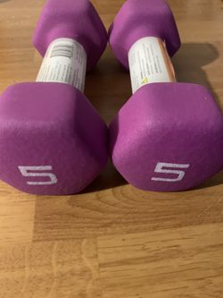 New 5lb dumbbells pair