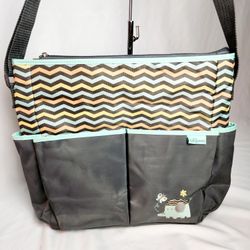 Baby Boom Diaper Bag With Elephants & changing pad. 