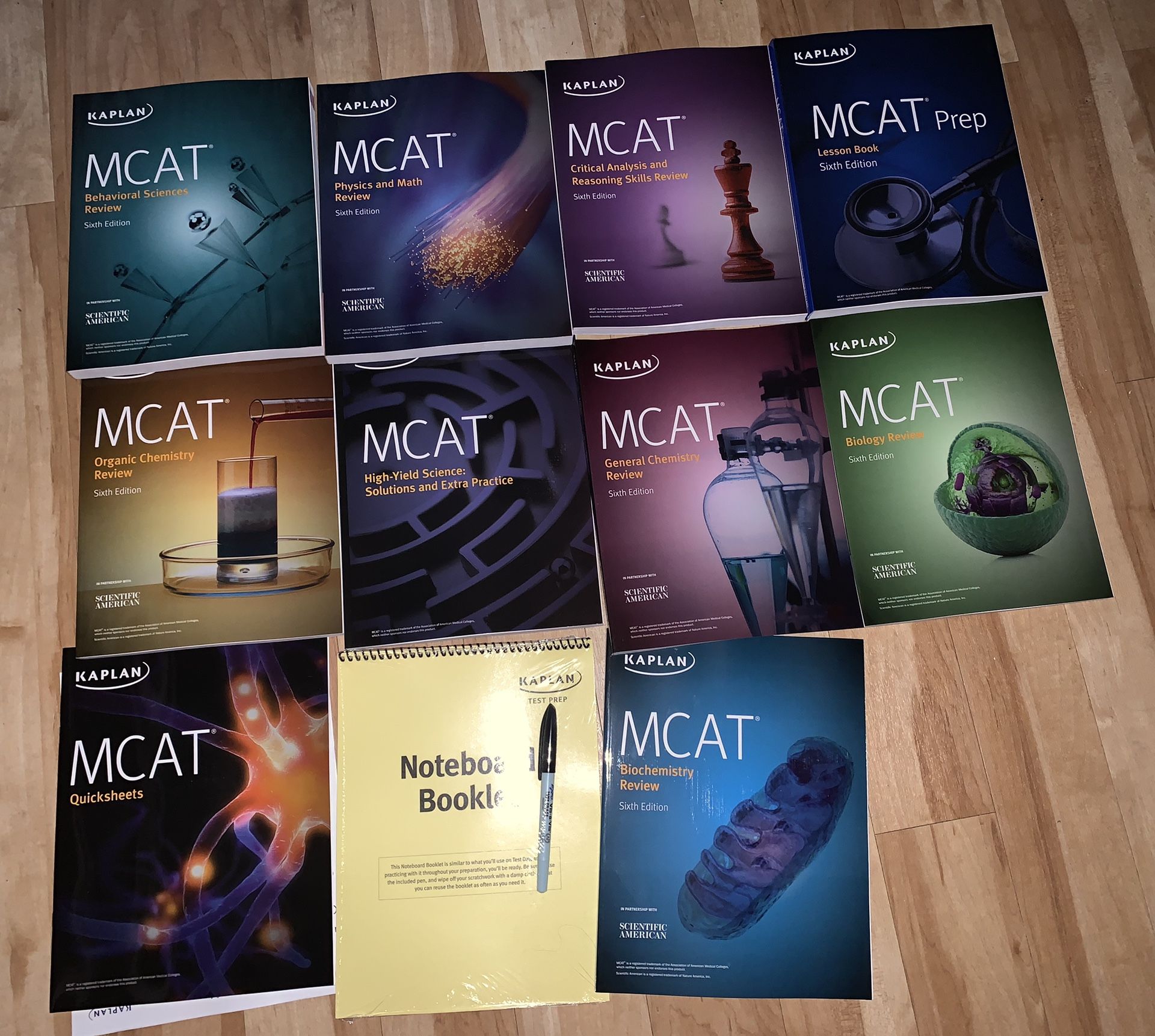 Kaplan MCAT prep book set: 6th edition
