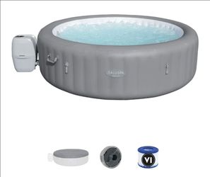 New SaluSpa 60244E Grenada AirJet Inflatable Circle Hot Tub Spa 6-8 Person with Pump