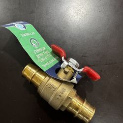 Heavy Duty Brass Full Port T-Handle PEX Ball Valve with 3/4 in. Expansion PEX Connection    Fe3
