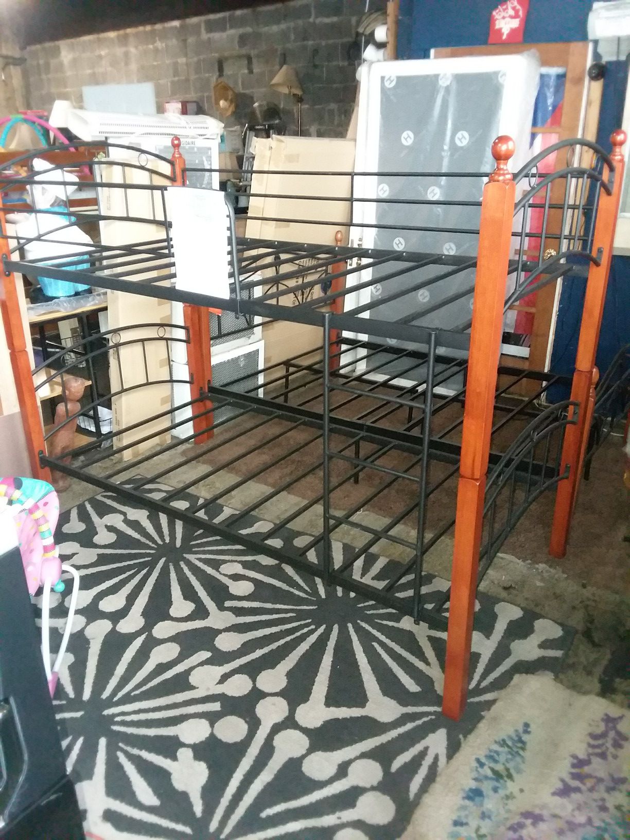 Bunk beds metal and wood New