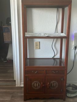Chinese-style display wooden étagère