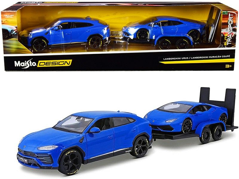 HOT Lamborghini Urus Blue with Lamborghini Huracan Coupe