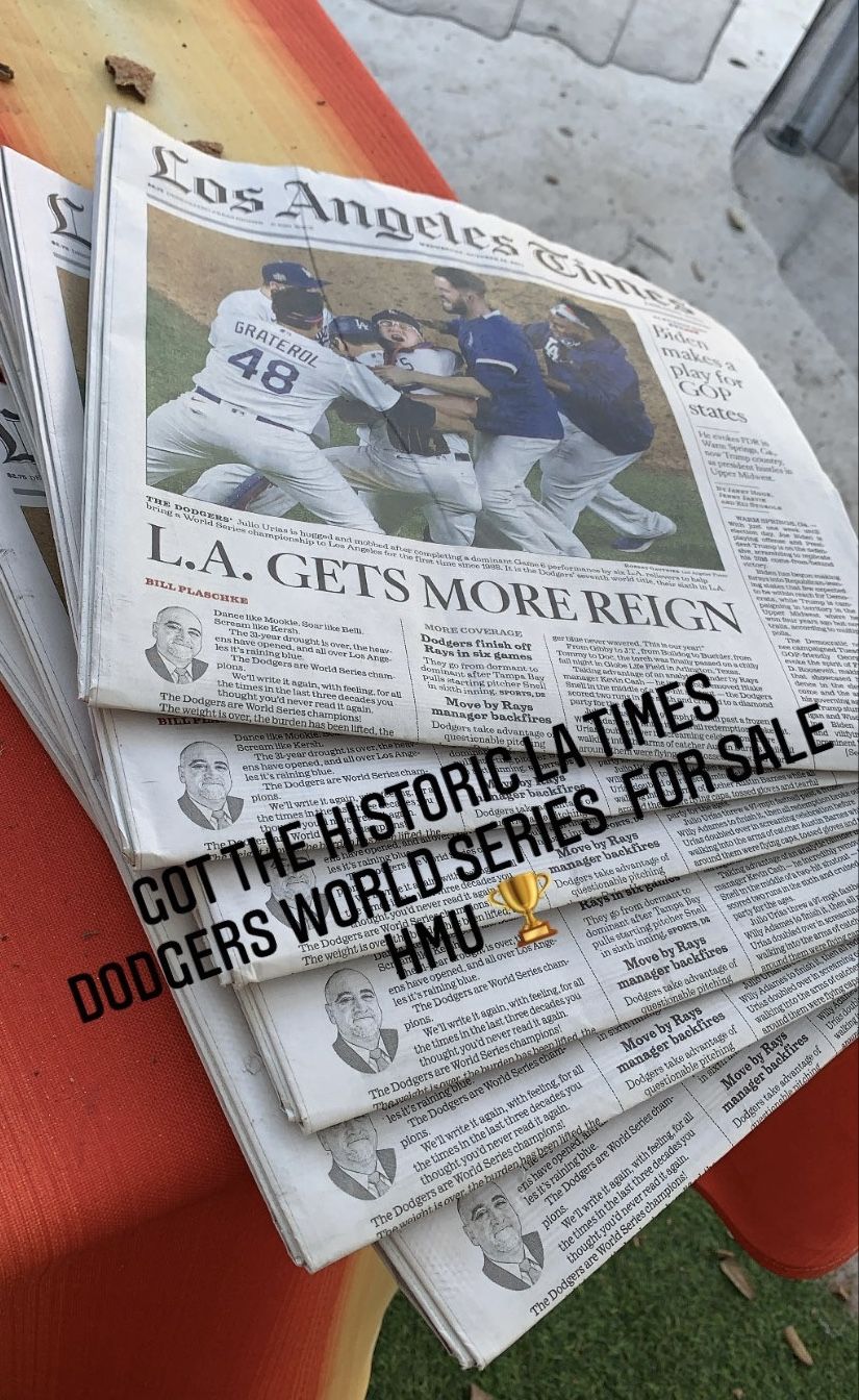 DODGER CHAMPIONS LA TIMES