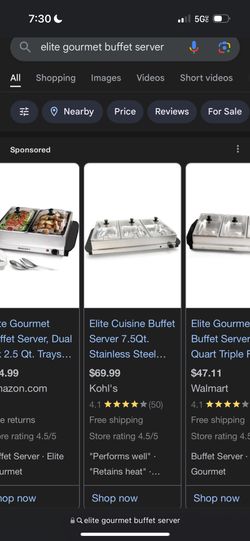 Elite Cuisine Buffet Server