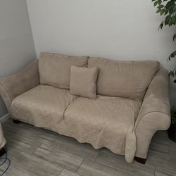 Microfiber Couch and Chair with Ottoman
