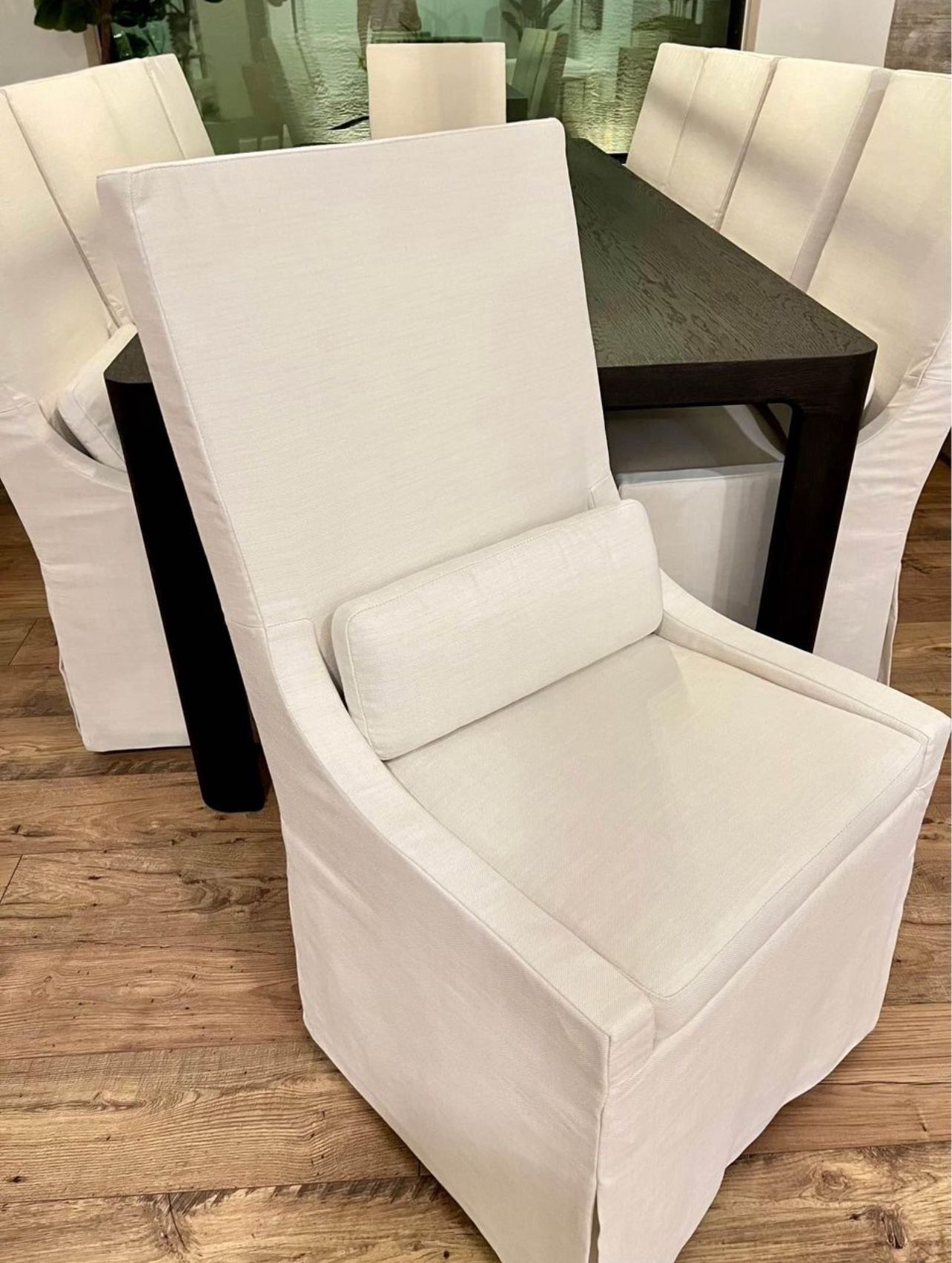 Brand New RH Belgian Slope Arm Slipcovered Dining Side Chair w