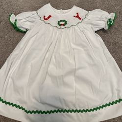 Girl Toddler Joy Christmas Bishop Dress (18m)