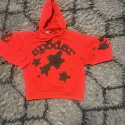 Red sp5der beluga hoodie  MEDIUM